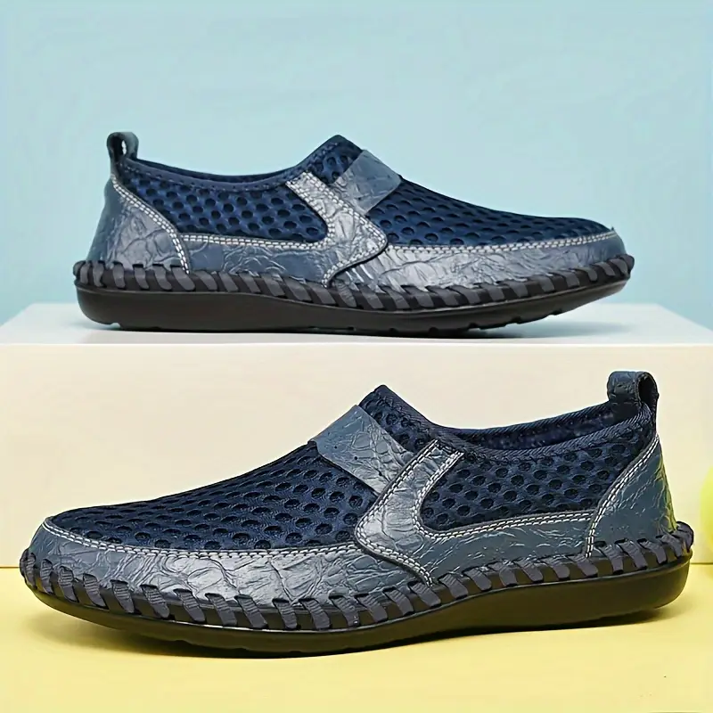 Early Summer Sale 49%π₯ Mens' Summer Slip-on Shoes, Breathable Mesh Leather Loafers