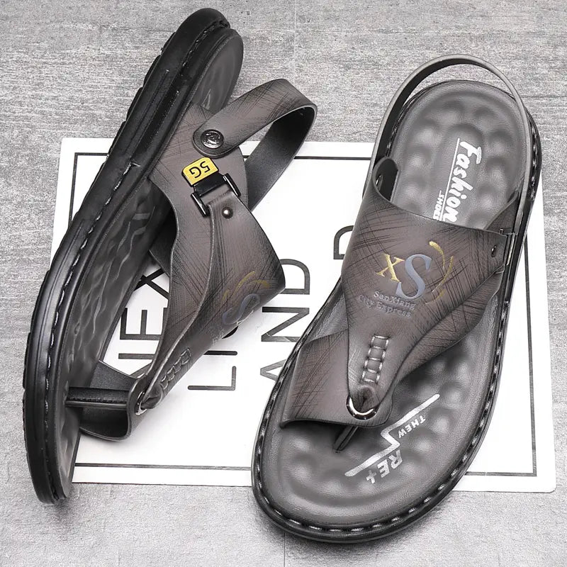 Sandalias planas elegantes e informales para exteriores de verano para hombre con 49 % de descuento
