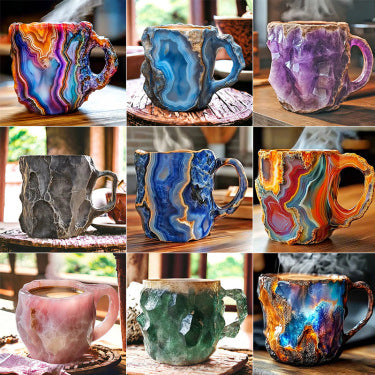 š Last day 49% OFF -2024 New Mineral Crystal Coffee Mugs
