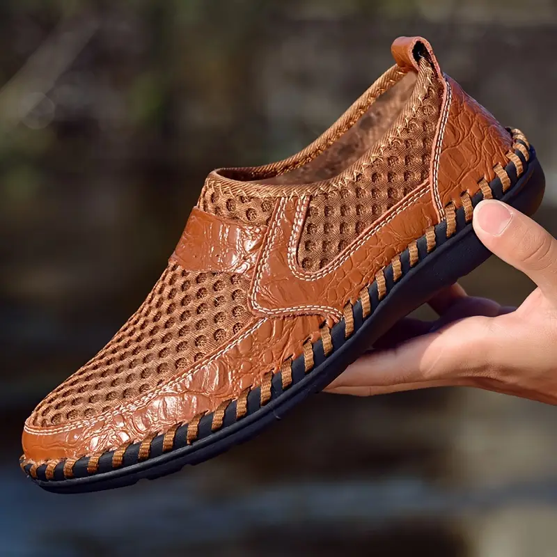 Early Summer Sale 49%π₯ Mens' Summer Slip-on Shoes, Breathable Mesh Leather Loafers