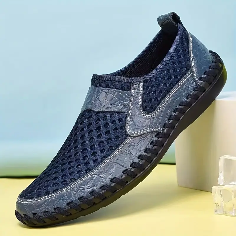 Early Summer Sale 49%π₯ Mens' Summer Slip-on Shoes, Breathable Mesh Leather Loafers