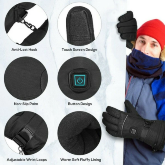 Promoción navideña: 49 % de descuento. Guantes de nieve premium con aislamiento térmico y calefacción.