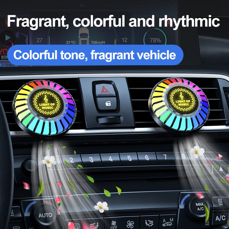 šCar RGB LED Rhythm Ambience Light with Voice Control