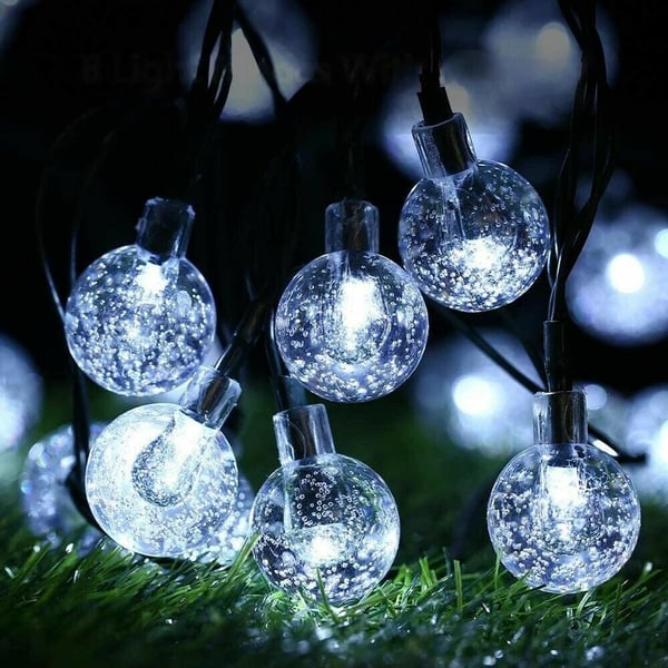 Luces LED de cadena para exteriores con energía solar, impermeables
