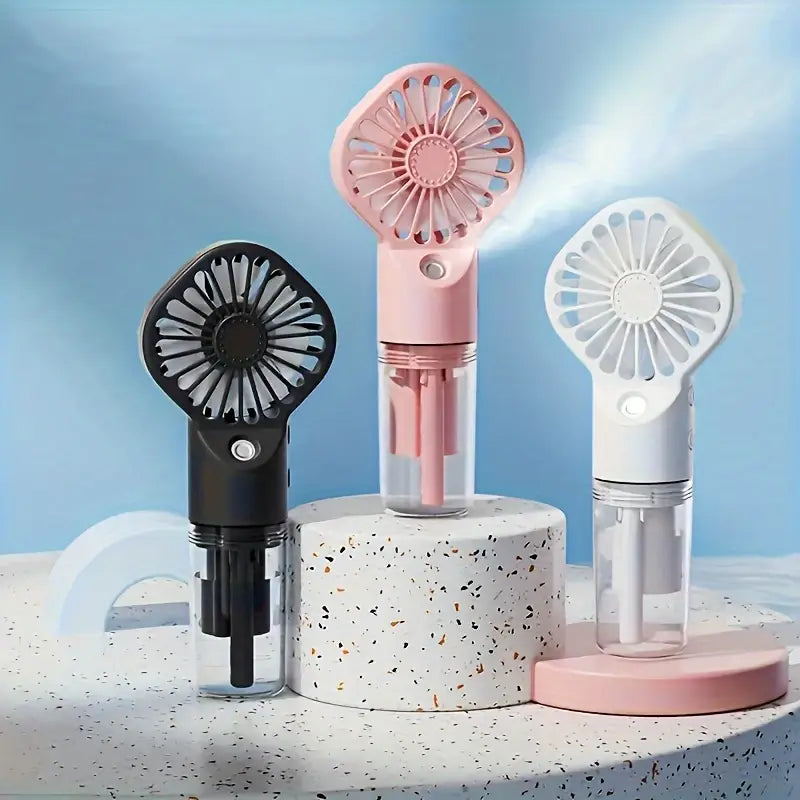 🔥Summer Sale 50% Off ❄️2-in-1 Handheld Portable Spray Mist Fan with USB Rechargeable