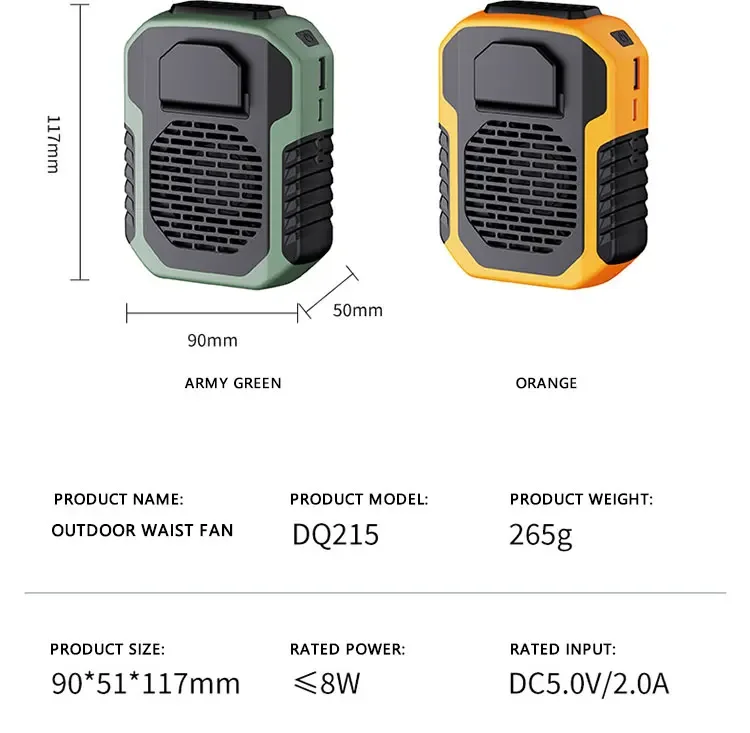 Summer Sale 50% Offš„ 2025 Smart AI Long-lasting Battery Powerful Portable Waist Clip Fan, Wearable Hanging Neck Fan