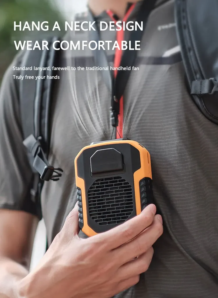 Summer Sale 50% Offš„ 2025 Smart AI Long-lasting Battery Powerful Portable Waist Clip Fan, Wearable Hanging Neck Fan