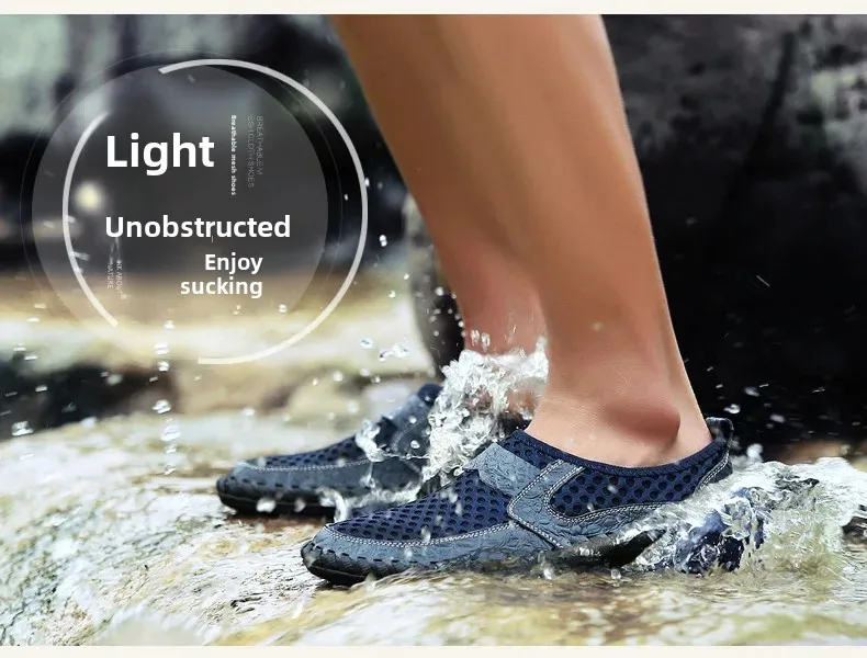 Early Summer Sale 49%π₯ Mens' Summer Slip-on Shoes, Breathable Mesh Leather Loafers