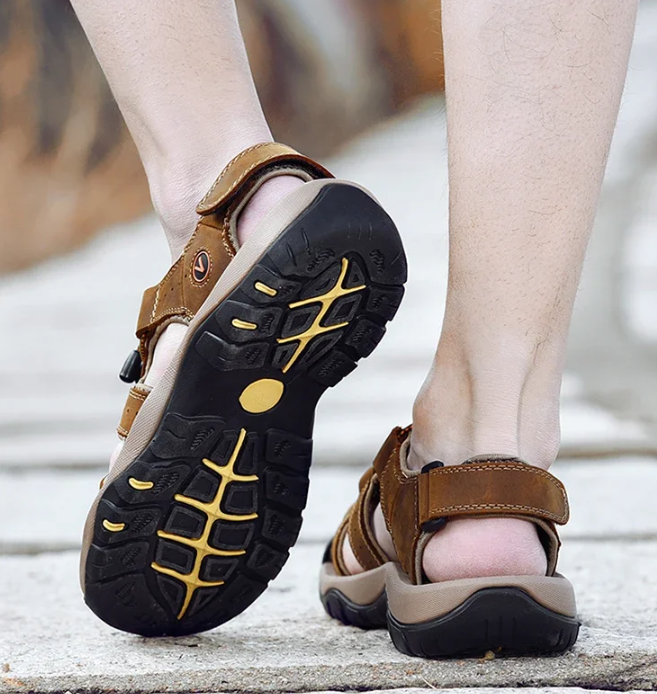 On This Week Sale off 50%π₯ Men's Outdoor Leather Orthopedic Summer Sandals