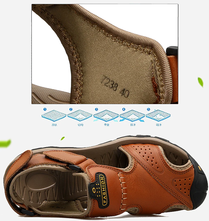 On This Week Sale off 50%π₯ Men's Outdoor Leather Orthopedic Summer Sandals