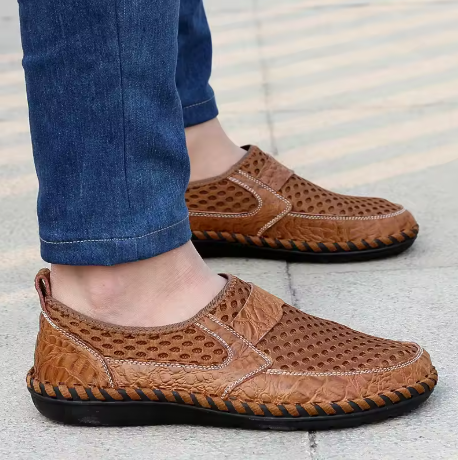 Early Summer Sale 49%π₯ Mens' Summer Slip-on Shoes, Breathable Mesh Leather Loafers
