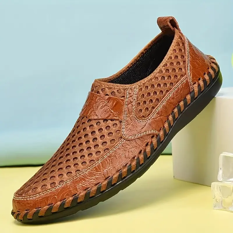 Early Summer Sale 49%π₯ Mens' Summer Slip-on Shoes, Breathable Mesh Leather Loafers