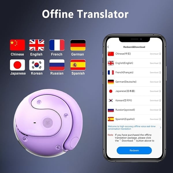 Último día 50% de descuento🎁 Auriculares inalámbricos de traducción Bluetooth T2x Pro