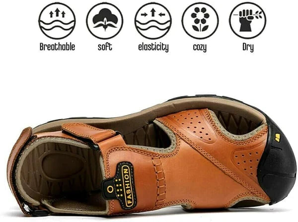 On This Week Sale off 50%π₯ Men's Outdoor Leather Orthopedic Summer Sandals