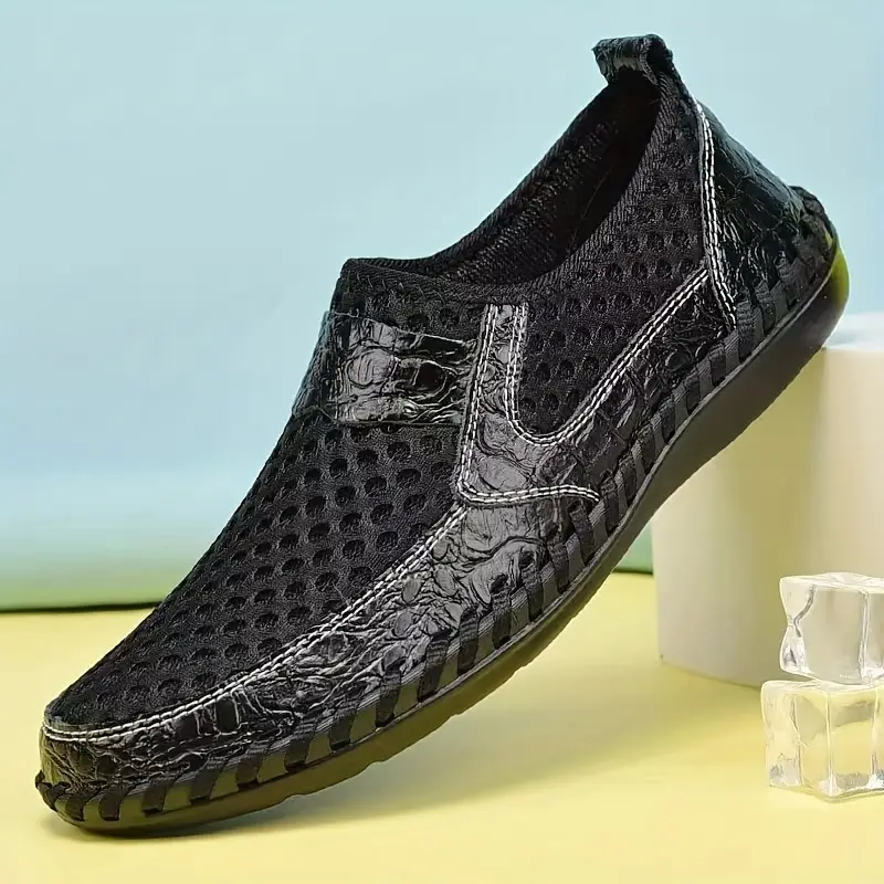 Early Summer Sale 49%π₯ Mens' Summer Slip-on Shoes, Breathable Mesh Leather Loafers