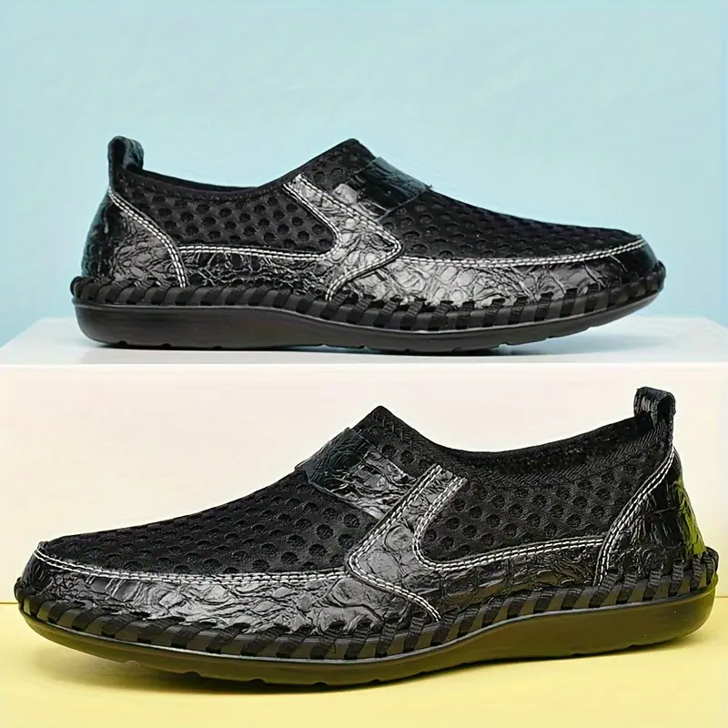 Early Summer Sale 49%π₯ Mens' Summer Slip-on Shoes, Breathable Mesh Leather Loafers