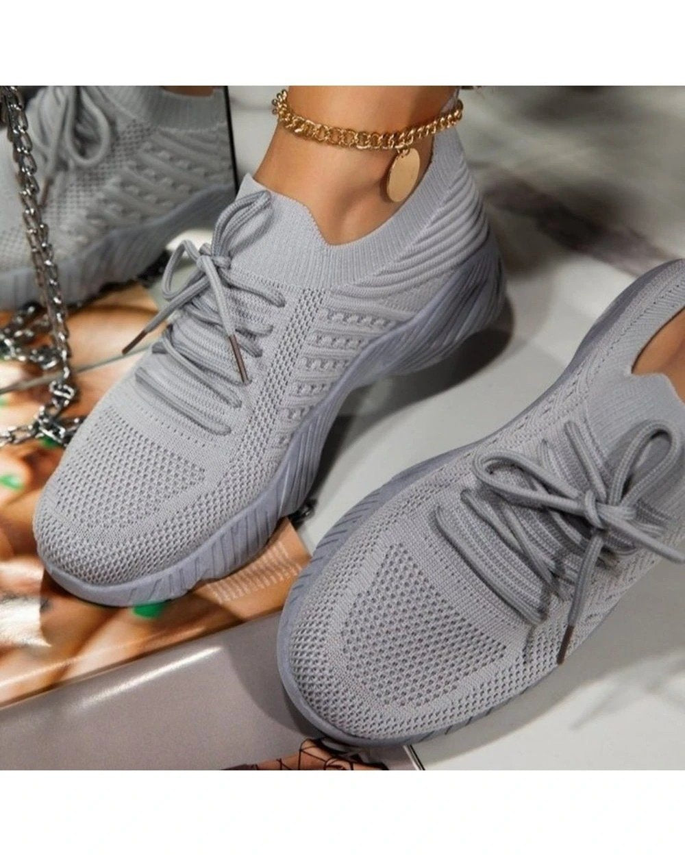 Zapatillas ortopédicas gruesas y cómodas para mujer, zapatillas transpirables para correr On-Cloud
