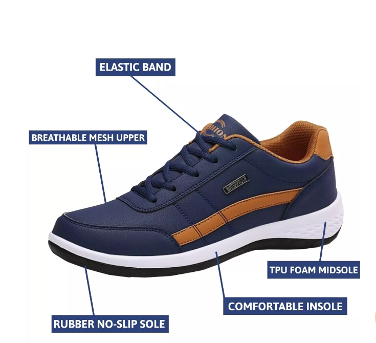 Promoción de último día 49% de descuento ❤️ Zapatillas deportivas transpirables, antideslizantes y cómodas para caminar para hombre