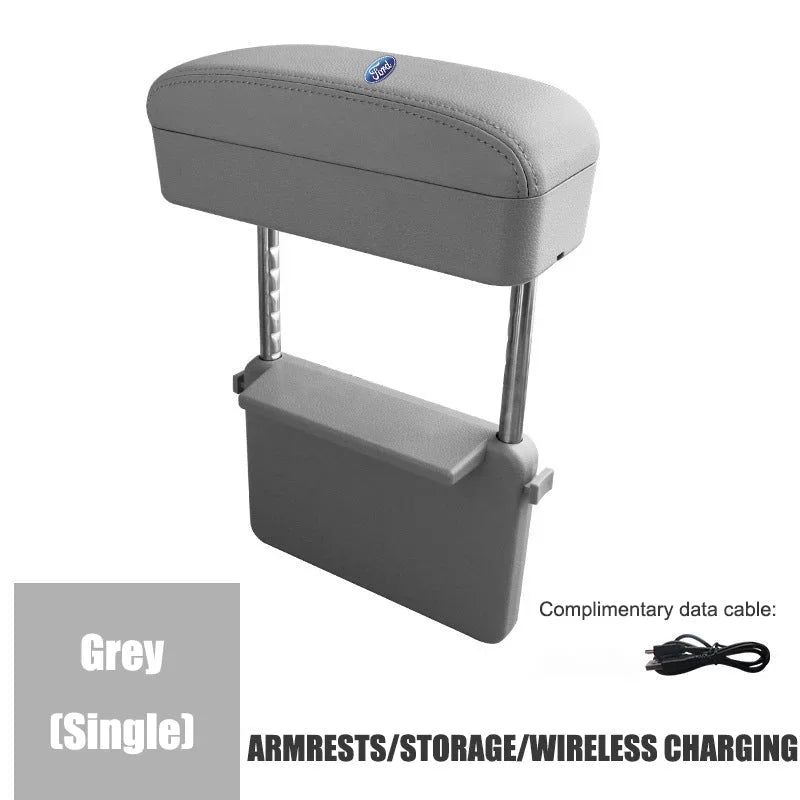 🚗Car driving elbow rest armrest box wireless charging storage box car seat gap storage box (2024 new model with exclusive logo customization)