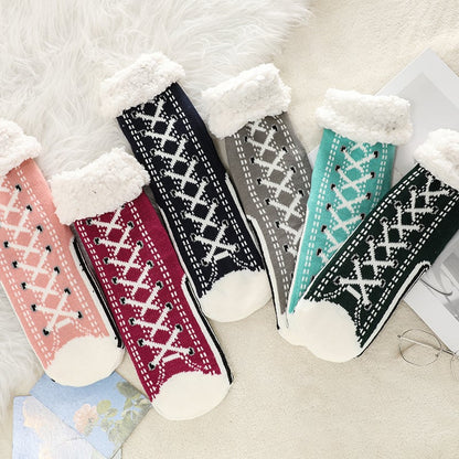 Promoción navideña: 45 % de descuento. Calcetines de cachemira ultra gruesos para estar en casa [Ajuste universal].