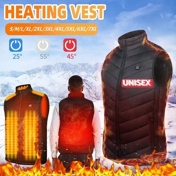 New Unisex Warming Heated Vest