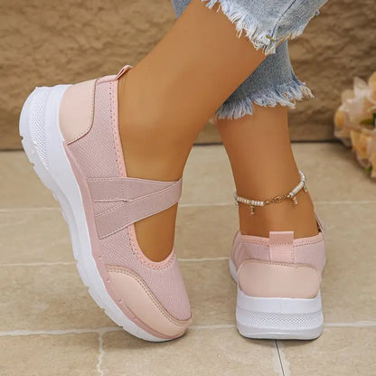 Spring SALE -50% OFF❤️ ComfortEase™ Orthopedic Slip-On Walking Shoes for Women - Breathable, Cushioned & Easy Fit