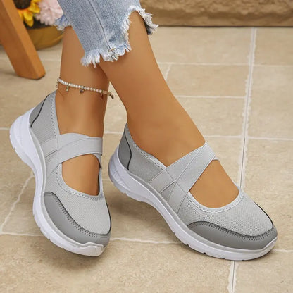 Spring SALE -50% OFF❤️ ComfortEase™ Orthopedic Slip-On Walking Shoes for Women - Breathable, Cushioned & Easy Fit