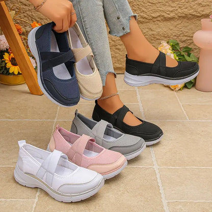 Spring SALE -50% OFF❤️ ComfortEase™ Orthopedic Slip-On Walking Shoes for Women - Breathable, Cushioned & Easy Fit