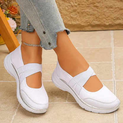 Spring SALE -50% OFF❤️ ComfortEase™ Orthopedic Slip-On Walking Shoes for Women - Breathable, Cushioned & Easy Fit