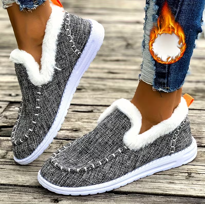 Early Fall Promotion 49% OFF❤️ Women’s cozy fleece walking slip-ons winter shoes