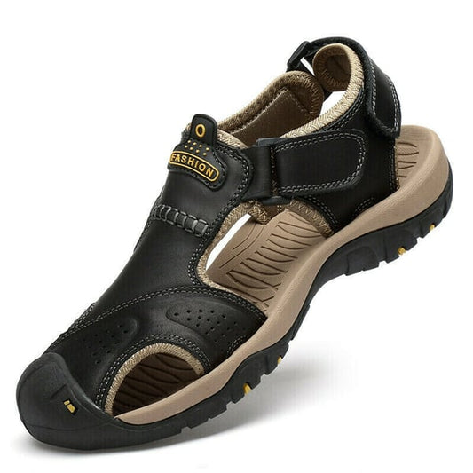 On This Week Sale off 50%🔥 Men's Outdoor Leather Orthopedic Summer Sandals