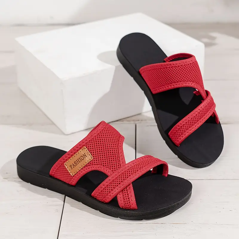 🌸 Último día 49% de descuento ❤️ Sandalias planas con tiras ortopédicas transpirables para mujer