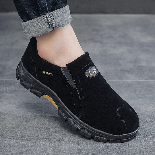 Men's Orthopedic Ankle Support Wide Toe Arch Support Slip-On Loafers Waterproof Non-Slip Durable Hiking Shoes