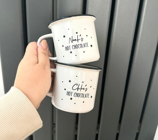 Personalised Hot Chocolate Mug | Ceramic Christmas mug | Childrens Hot Cocoa Mug | Christmas Eve Mug - Stocking Filler