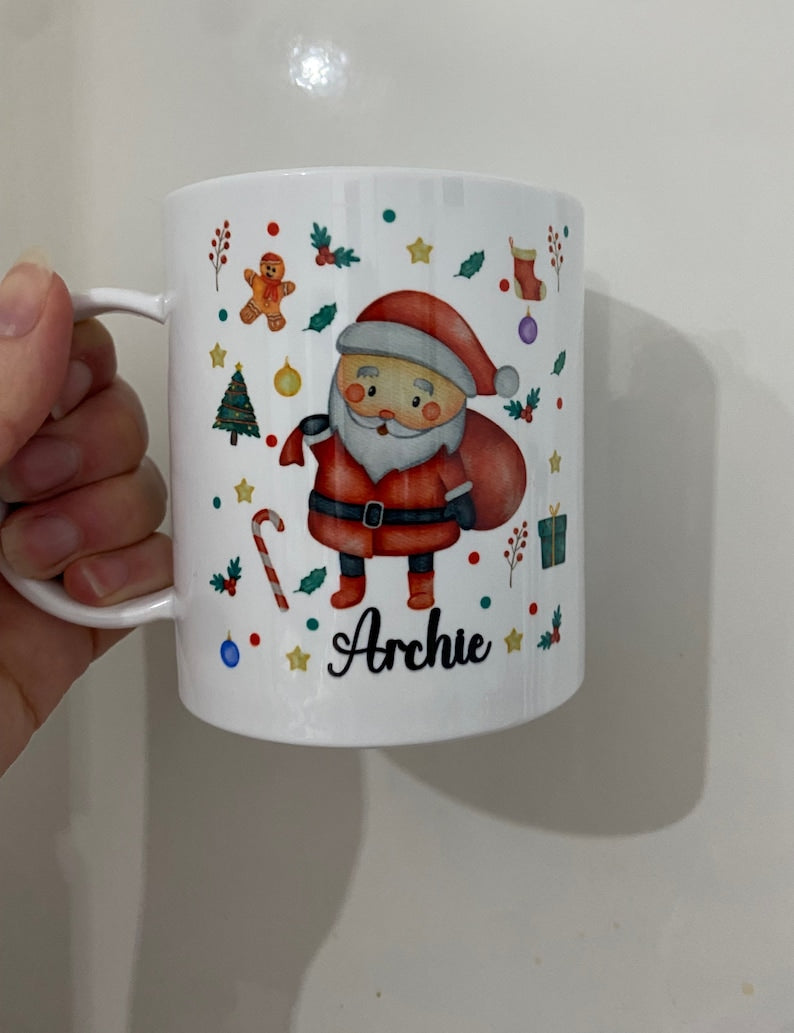 Personalised Christmas Children's Unbreakable Cups 6oz. Toddler cups, Christmas Cup. Christmas Eve box gift, gift set, 11oz Mugs Available